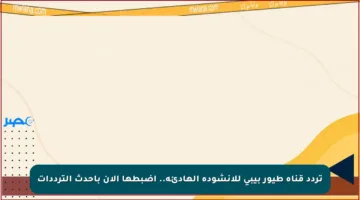 تردد قناة طيور بيبي للأنشودة الهادئة.. اضبطها الآن بأحدث الترددات
